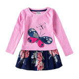 girls clothes baby girsl clothes nova kids girls dresses for girls dress with butterfly dress for girls long sleeve dress H5460