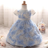 Newborn Baby Girl Christmas Dress Little Bridesmaid Dress Christening Toddler Girl Clothing Kids Infant Birthday Party Dress