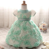 Newborn Baby Girl Christmas Dress Little Bridesmaid Dress Christening Toddler Girl Clothing Kids Infant Birthday Party Dress