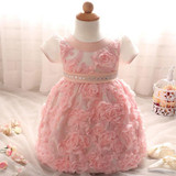 Newborn Baby Girl Christmas Dress Little Bridesmaid Dress Christening Toddler Girl Clothing Kids Infant Birthday Party Dress