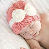 Newborn Baby Girl Boy Infant Toddler Knitting Wool Crochet Hat Soft Hat Cap Baby Winter Hats knitting bowknot Hat #46*