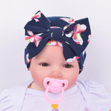 Newborn Baby Floral Hat Big Bow Baby Hat Organic Cotton Spring Autumn Hat Newborn Hospital Hat Baby Infant Gift