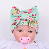 Newborn Baby Floral Hat Big Bow Baby Hat Organic Cotton Spring Autumn Hat Newborn Hospital Hat Baby Infant Gift