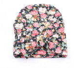 Newborn Baby Floral Hat Big Bow Baby Hat Organic Cotton Spring Autumn Hat Newborn Hospital Hat Baby Infant Gift