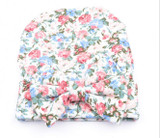 Newborn Baby Floral Hat Big Bow Baby Hat Organic Cotton Spring Autumn Hat Newborn Hospital Hat Baby Infant Gift
