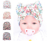 Newborn Baby Floral Hat Big Bow Baby Hat Organic Cotton Spring Autumn Hat Newborn Hospital Hat Baby Infant Gift
