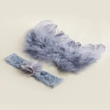 Newborn Baby Flower Headband+Wing Prop Outfits Costume Photo Photography Set