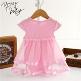 NewBorn Baby Dress Summer Cotton Bow Baby Rompers For girls Summer Kids Infant Clothes Baby Girls Jumpsuit