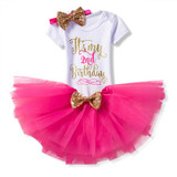 Newborn Baby Dress Kids Party Clothes For 2 years Girls Boutique Clothing Infant Second Birthday Tutu Outfits vestidos de bebes