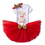 Newborn Baby Dress Kids Party Clothes For 2 years Girls Boutique Clothing Infant Second Birthday Tutu Outfits vestidos de bebes