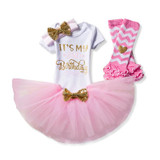 Newborn Baby Dress Kids Party Clothes For 2 years Girls Boutique Clothing Infant Second Birthday Tutu Outfits vestidos de bebes