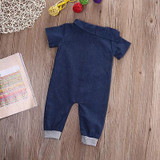 Newborn Baby Clothes Fashion Denim Newborn Infant Kids Baby Boys Girls Bodysuit Jumpsuit Clothes Outfits Warm Autumn Clothing