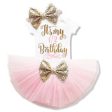 Newborn Baby Christening Gown Gold Sequins 0-2 Year Birthday Outfits Infant Party Dress Baby Tutu Tulle Toddler Girl Clothes