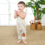 Newborn Baby Boys Girls Pants 2017 New Autumn Cartoon Print High Elastic Waist Solid Cotton Pants Baby Boys Girls Trousers 4p053