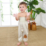 Newborn Baby Boys Girls Pants 2017 New Autumn Cartoon Print High Elastic Waist Solid Cotton Pants Baby Boys Girls Trousers 4p053