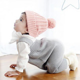 Newborn Baby Boys Girls Overalls 2018 New Autumn Solid Casual Regular High Waist Pants For 0-1T Baby Boys Girls Overalls 5ov004