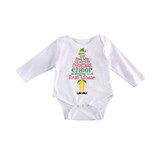 Newborn Baby Boys Girls Long Sleeve Xmas Bodysuit Jumpsuit Outfits Set Clothes Christmas