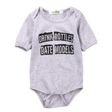 Newborn Baby boys girls letter Bodysuits onesie Infant Babies Boy Girl Cute Cotton Bodysuit one-pieces Outfits Kids Clothing