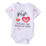 Newborn Baby boys girls letter Heart Mother's day Bodysuits onesie Infant Babies Bodysuit one-pieces Outfits Kids Clothing
