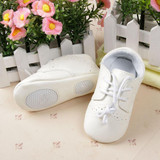 Newborn Baby Boys Girls First Walkers Shoes 3 Colors Toddler Infant Shoes Lace-Up Brand PU Leather New Arrive
