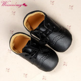 Newborn Baby Boys Girls First Walkers Shoes 3 Colors Toddler Infant Shoes Lace-Up Brand PU Leather New Arrive