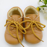 Newborn Baby Boys Girls First Walkers Shoes 3 Colors Toddler Infant Shoes Lace-Up Brand PU Leather New Arrive