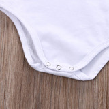 Newborn Baby Boys Girls Cotton Clothes Letter Short Sleeve Bodysuit Jumpsuit Outfit Sunsuit
