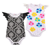 Newborn Baby Boys Baby Girls Clothes Floral Romper Jumpsuit Playsuit Outfits Casual O-Neck