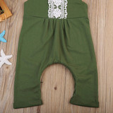 Newborn Baby Boy Girl Sleeveless Lace Jumpsuit Romper Outfits Sunsuit Clothes Set 0-24M