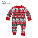 Newborn Baby Boy Girl Christmas Costume Print Baby Rompers Long Sleeve Winter Crawling Kids Clothes Romper Jumpsuit