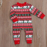 Newborn Baby Boy Girl Christmas Costume Print Baby Rompers Long Sleeve Winter Crawling Kids Clothes Romper Jumpsuit