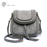 RoyaDong 2017 Shoulder Bags Small Crossbody Bag For Women Handbags PU Leather Rivet Tassel Women Messenger Bag With Weave