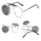 Round Steampunk Sunglasses Retro Punk Eyeglasses Men Women Summer Sunglasses Brand Designer Vintage Circle Glasses D1