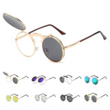 Round Steampunk Sunglasses Retro Punk Eyeglasses Men Women Summer Sunglasses Brand Designer Vintage Circle Glasses D1
