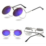 Round Steampunk Sunglasses Retro Punk Eyeglasses Men Women Summer Sunglasses Brand Designer Vintage Circle Glasses D1