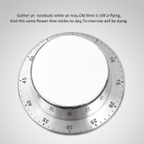 Round Stainless Steel Kitchen Timer Magnetic Cooking Alarm Clock Reminder Multifunctional Timer Kitchen Gadget