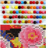 Round crystal Cross Stitch picture Diamond Embroidery flower and plant home decor Diamond painting moasic floral picture pastes