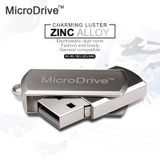 Rotatable Metal USB Flash Drive 64GB 32G 16GB 8GB 4GB Silver/Gold Pen Drives USB 2.0 Memory Stick