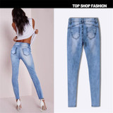 ROSICIL Summer 2016 High Waist Jeans Women Sexy Skinny Jeans Stretch Leggings Slim Pencil Denim Pants Trousers For Women