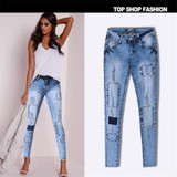 ROSICIL Summer 2016 High Waist Jeans Women Sexy Skinny Jeans Stretch Leggings Slim Pencil Denim Pants Trousers For Women