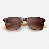 RoShari Vintage Bamboo Wood men Sunglasses Women Brand Designer black and blue UV400 Mirror Sun Glasses men oculos de sol