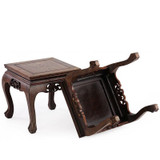 Rosewood bonsai Buddha ornaments flowerpot base wooden seat flower wood stool shelf Fang Dengzi Tiger Tank