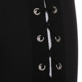 Rosetic Gothic Leggings Pants Bandage Women Spring Black Slim Lace-Up Streetwear Skinny Fashion Sexy Casual Harajuku Goth Pants