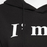 Rosetic Gothic Hoodie Women Black Autumn Letter Sweatshirts Boyfriend Style Loose Tops Fashion Casual Street Preppy Goth Hoodies