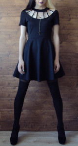 Rosetic Gothic Dress Women Black Hollow Backless Summer Vampire Witch A-Line Fashion Preppy Street Sexy Wild Goth Mini Dresses