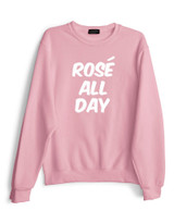 ROSE ALL DAY Love Pink Crewneck Sweatshirts 2016 Women Casual Sweats Men Tops Harajuku Fashion Clothing Hoodies Pullover