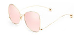 Rose Pink Mirror Round Sunglasses 2016 Brand Designer Women Sunglasses Fashion Contort Leg Sun Glasses Oversize Oculos R155