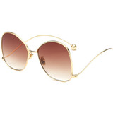 Rose Pink Mirror Round Sunglasses 2016 Brand Designer Women Sunglasses Fashion Contort Leg Sun Glasses Oversize Oculos R155