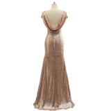 Rose Gold/Silver/Burgundy Sequins Bridesmaid Dresses Short Cap Sleeves Bling Bridesmaid Gowns Sparkling Maid of Honor Dresses