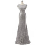 Rose Gold/Silver/Burgundy Sequins Bridesmaid Dresses Short Cap Sleeves Bling Bridesmaid Gowns Sparkling Maid of Honor Dresses